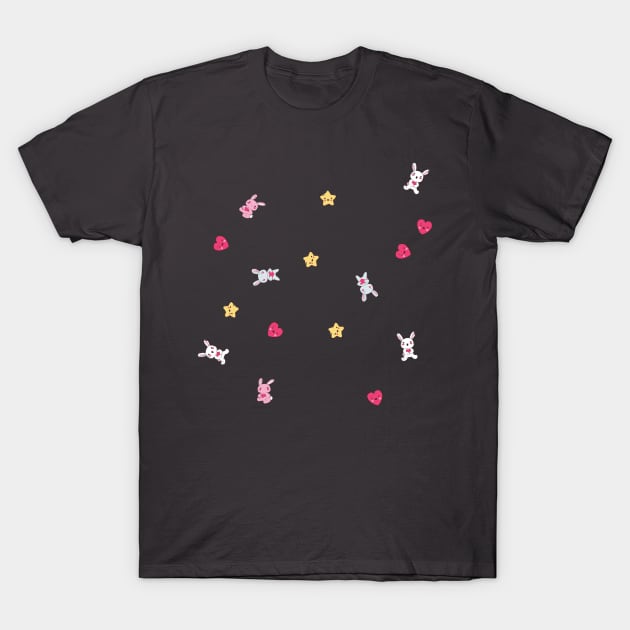 Cute Bunnies v2 T-Shirt by madmonkey